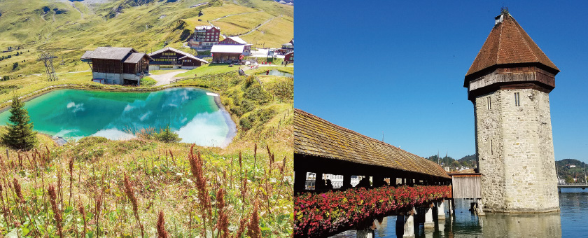 科爾瓦奇峰，瑞士阿爾卑斯滑雪勝地 | 教堂橋，琉森標誌性歷史木橋